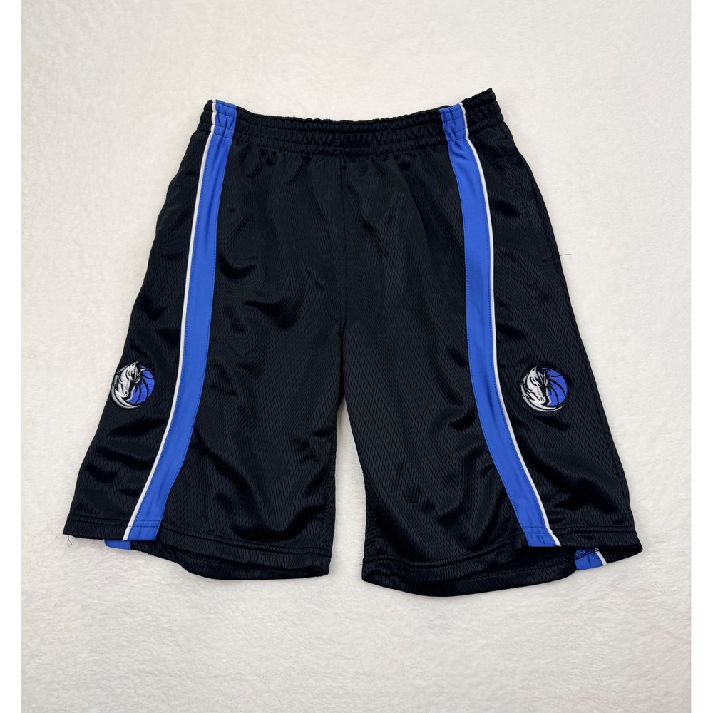 Zipway Dallas Mavericks NBA Youth Large 14/16 Black Mesh Basketball Shorts Logo